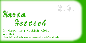marta hettich business card